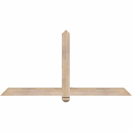 Ekena Millwork Eugene Smooth Timber Gable Bracket, Douglas Fir, 60"W x 30"H x 3 1/2"D x 3 1/2"F, 12/12 Pitch GBW060X30X0404EUG00SDF